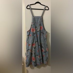 COPY - Jean Overalls slouchy fit pink ripple